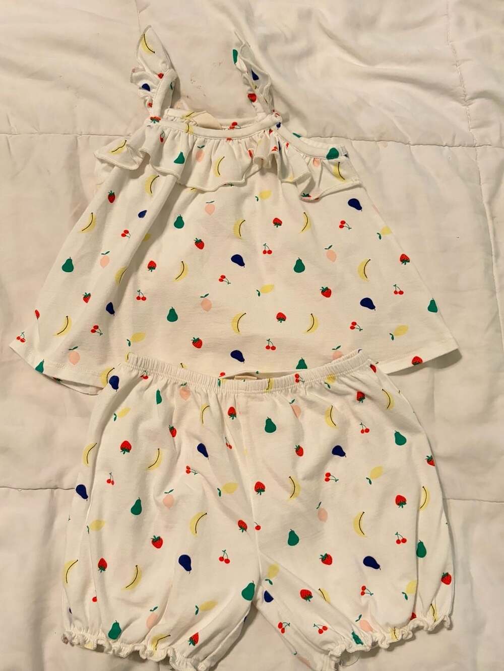 Tucker + Tate Baby Girls 2-Piece Fruit Print Ruffle Tank and Bloomer Set 9 M